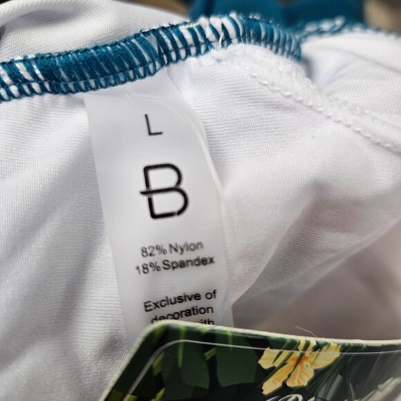 Blooming Jelly Womens Stunning Ruffle V-Neck One Piece Swimsuit Size Large Sexy - Picture 9 of 9